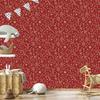 Christmas Red and Orange Wallpaper for Living Room and Bedroom 50x1000