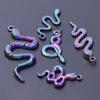 Snake Charm Cobra Rainbow Pendant 5pcs Mix Animal Charms For Jewelry Making Supply DIY Necklace Fashion Earring Punk Accessories