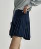 SERGIO TACCHINI W Tr Asymmetrical Pleated Skirt (Navy)