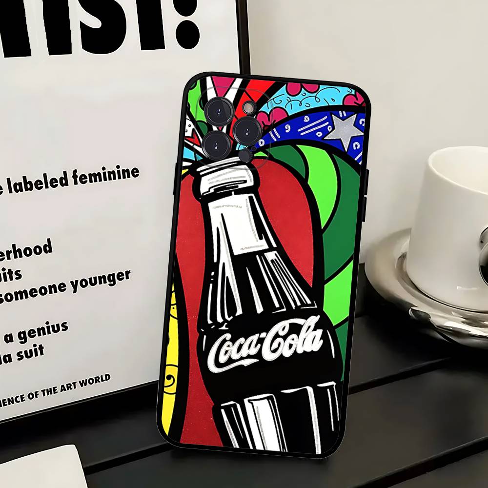 Hot C-Coca Drinks C-Cola Phone Case For IPhone 17 16 14 15 13 12 11 Pro Max Plus Silicone Soft Cover