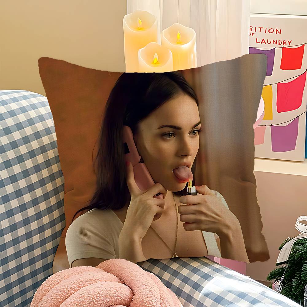 American Actress M-Megan Fox Lucky Dragon Pillow Cover Sofa Cushion Cover Home Room Decoration Children Gift
