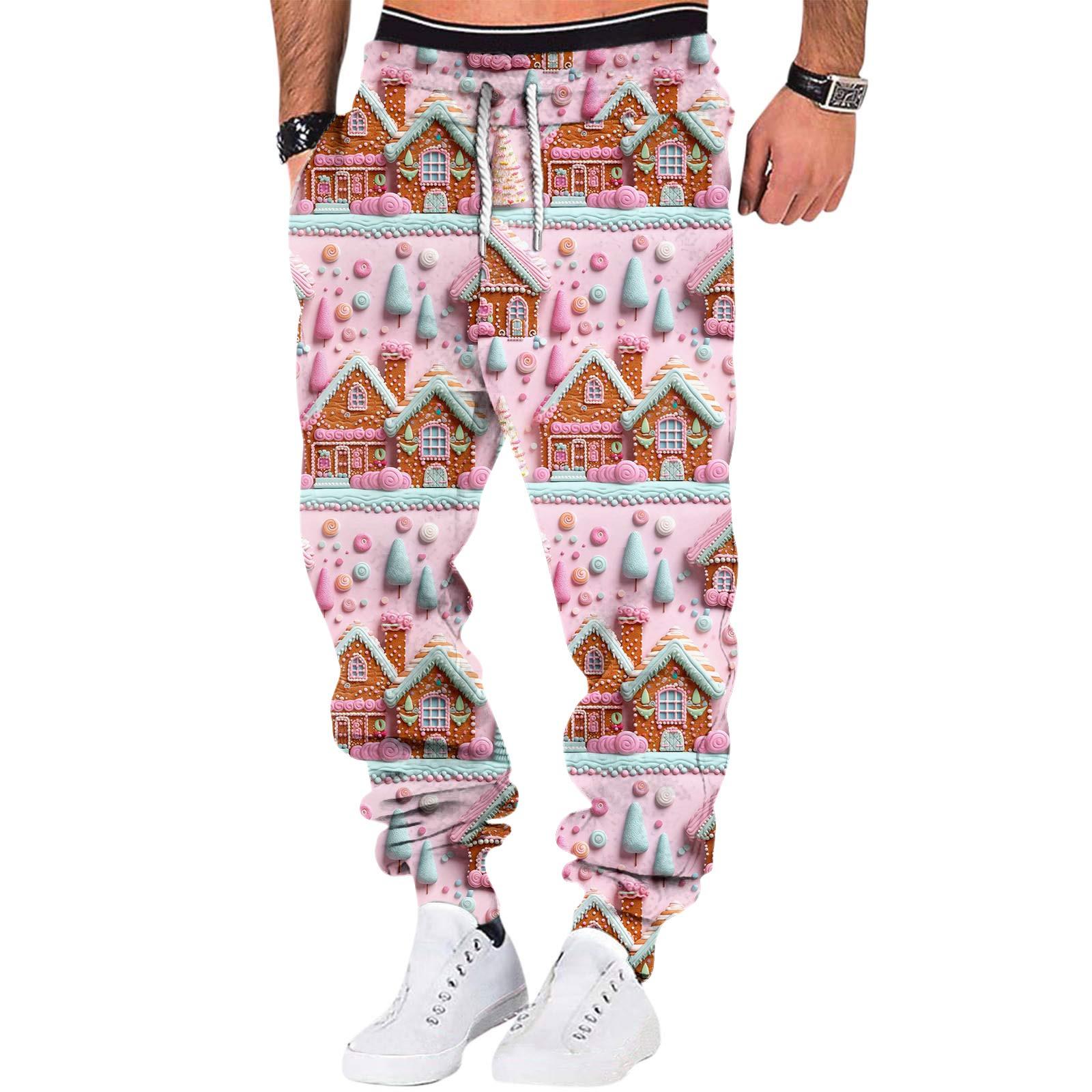

Spring And Sports Fitness Color Trousers Loose Running Casual Large Size Sweatpants Cotton XXXXL розовый