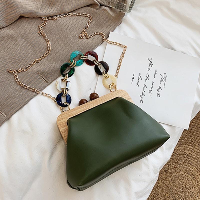 Luxury Designer Acrylic Chain Female Shoulder Crossbody Bags Fashion Evening Clutches Ladies Messenger Bag