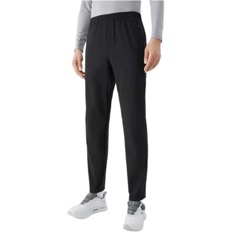 Anta Casual Simple Solid Color Straight Leg Breathable Letter Knit Sports Pants Men bottoms Green-Bean 152417502S-1