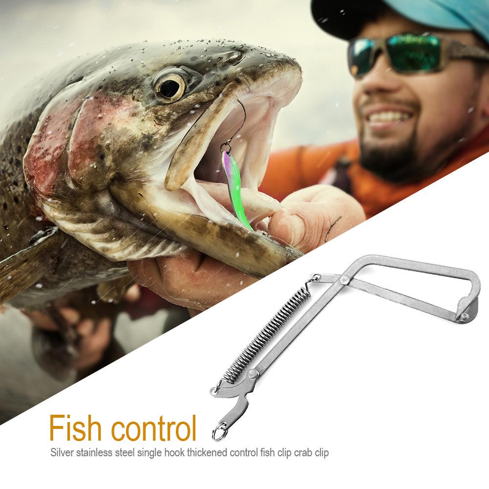 Buy Stainless Steel Fishing Traps Pike Hooks Crab Grabber Fishing Clamp