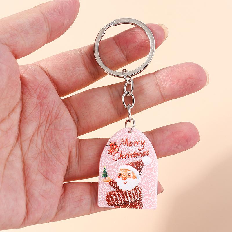 Niedliche Harz Weihnachts-Schlüsselanhänger Weihnachtsmann Schneemann Weihnachtsbaum Schlüsselringe für Männer Frauen Handtaschen-Anhänger DIY Schmuck Geschenke