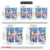 2pcs,2D Plane Printing Curtains&Window Treatment Snowman Family Winter Versatile Polyester Fabric (without Rod) Room Decor