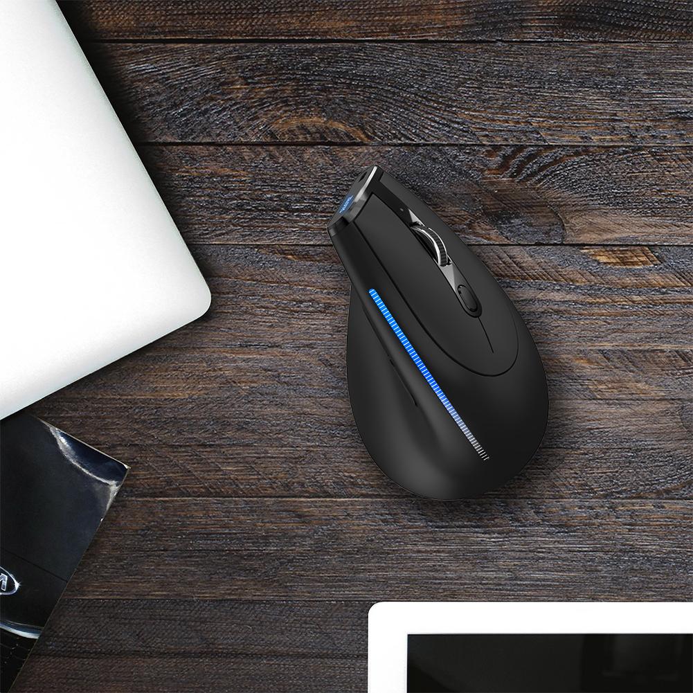 ZELOTES Ergonomic Vertical Mouse 2.4G 6 Buttons F-36A Optical Vertical Mouse 2400 DPI Adjustable Computer Accessories
