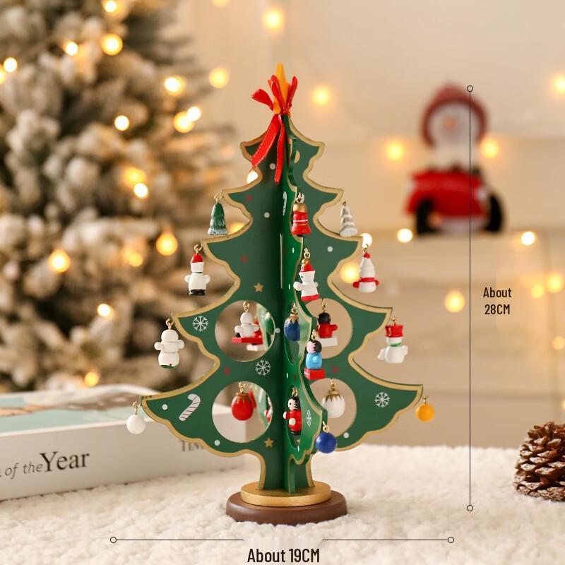 Mini Wooden Christmas Tree Decoration