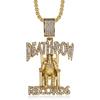 Acero de Titanio Nuevo DEATHROW/RECORDS Colgante de Collar de Prisionero 3D Joyería Hip-Hop de Moda DZ729