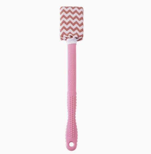 

1pc Long Handle Bath Brush, Detachable Shower Brush, Powerful Back Scrubber for Independent Use, Self-Massage Tool рожевий