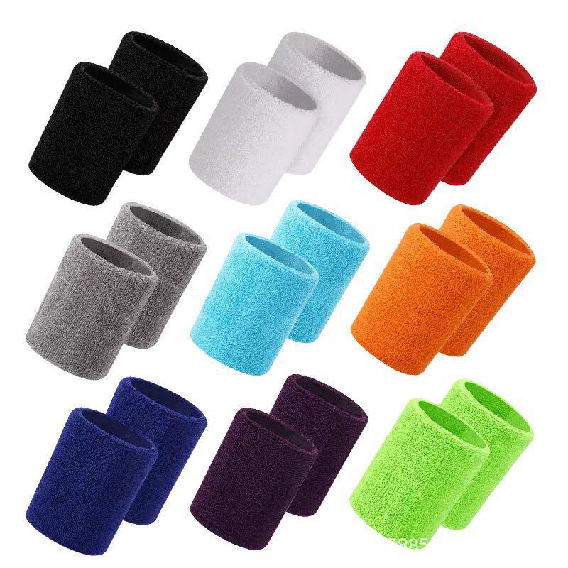 Polsino Sportivo in Spugna 100% Cotone Traspirante Assorbi-Sudore Ricamato per Basket all'Aperto per Bambini