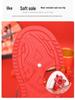 2025 Winter Girls' Red Non-Slip Sports Shoes - Versatile, Casual Board Shoes for Medium and Large Children