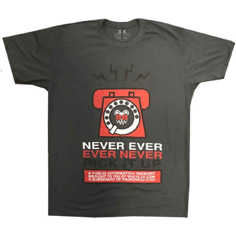 Radiohead Never Pick It Up T-Shirt Grey New Unisex T-Shirt S