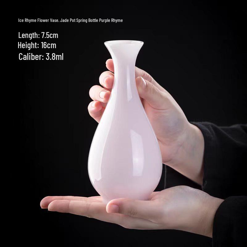 Handmade Dehua Jade Porcelain Vase for Flower Arrangements - Small Home Decor Ornament