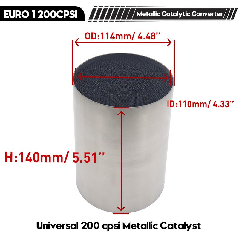114X100mm 200CPSI High Quality Flow Catalytic Converter Filter Packets Universal Metallic Honycomb Catalytic Converter Metallic Catalyst