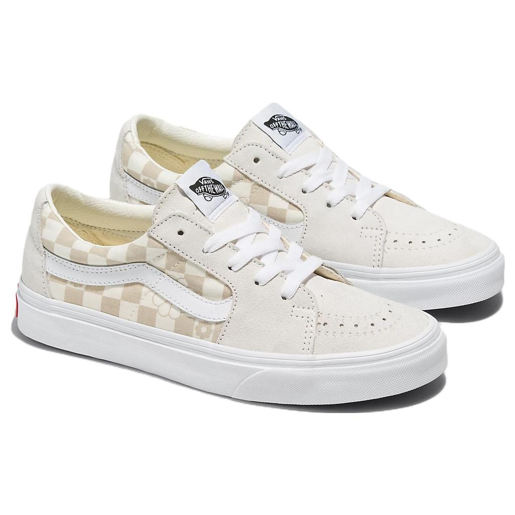 Vans Sk8 Floral Check Low Top Skate Shoes Unisex Sneakers Off-White VN0009QRFS8