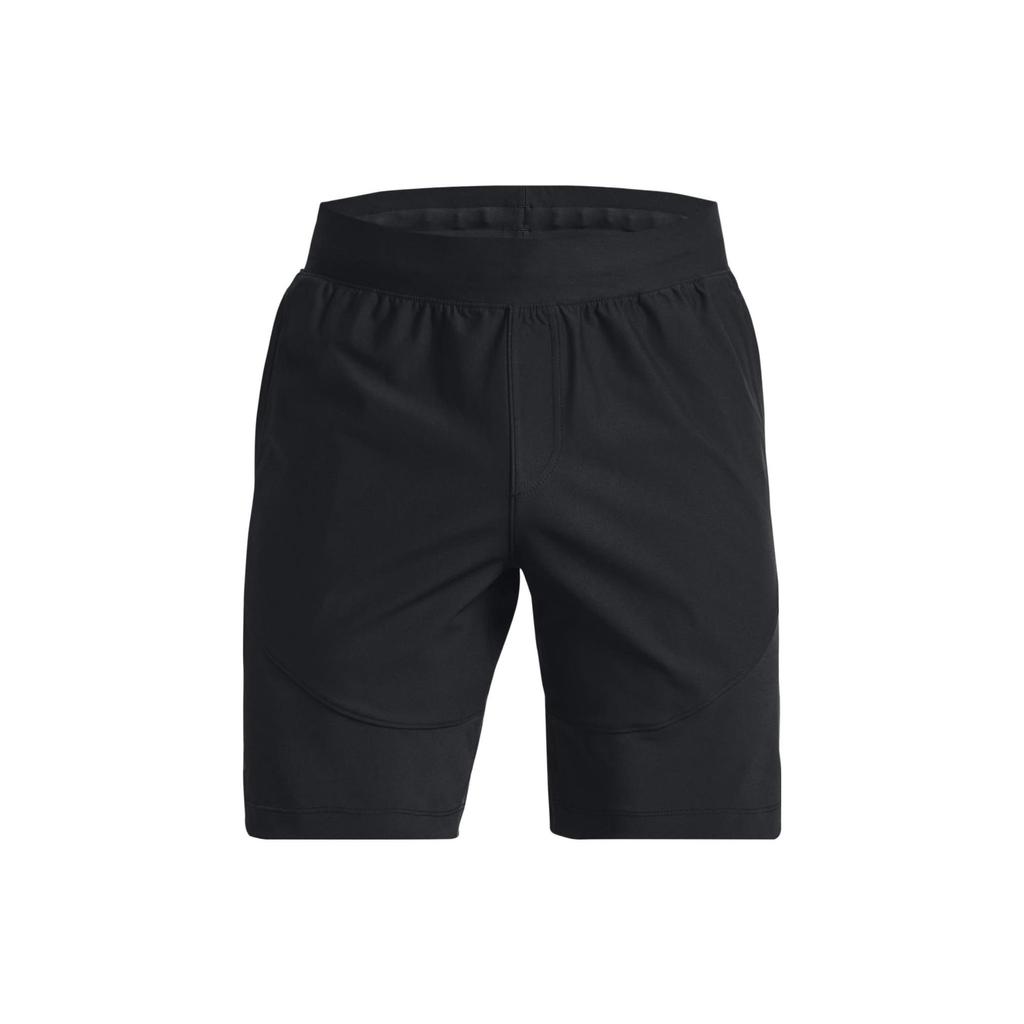 Under Armour Solid Color Elastic Waist Straight Leg Sports Shorts Men Bottoms Black 1373780-001