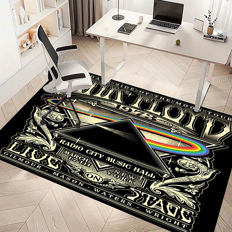 Rock Band P-Pink F-Floyd Print Area Rug - Soft,Washable Non-Slip Indoor Mat,Living Room,Home Office Decorative Rug
