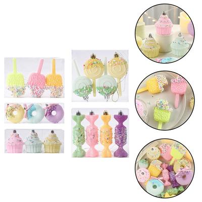 Candy Christmas Ornaments PVC Holiday Decorations Festive Table Centerpiece