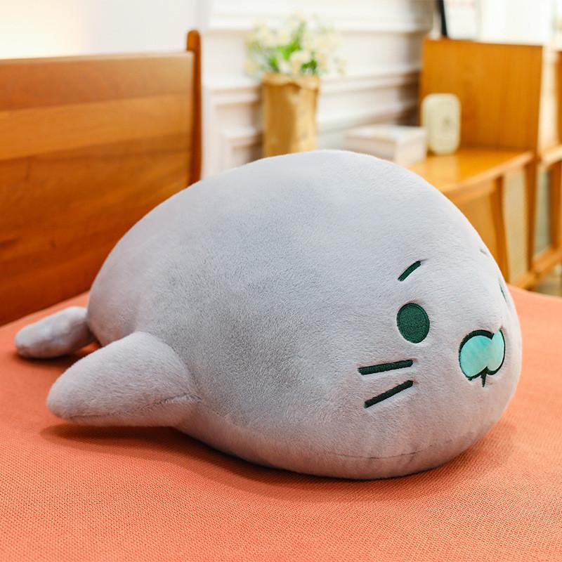 

Marine Life Plush Seal Pillow With Pp Cotton Filling For Ocean Museum Souvenir 35cm серый