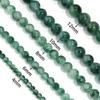 Natural Chalcedony Stone Beads Deep Green Round Loose Spacer Bead For Jewelry Making DIY Bracelet Necklace Supplie 4/6/8/10/12mm