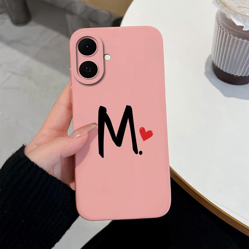 Pink Black Couple Style Phone Cover For Tecno Spark Go 2 3 1 1S Case Simple Letter Housing Soft Silicone Anti Slip Durable Shell
