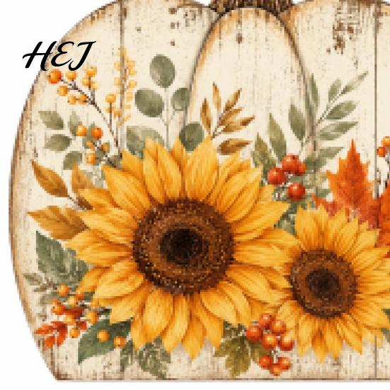 Holiday Window Sill Decor Thanksgiving Fall Pumpkin Table Decoration, Rustic Block Wooden Sign, Autumn Vintage Farmhouse Tabletop Centerpiece