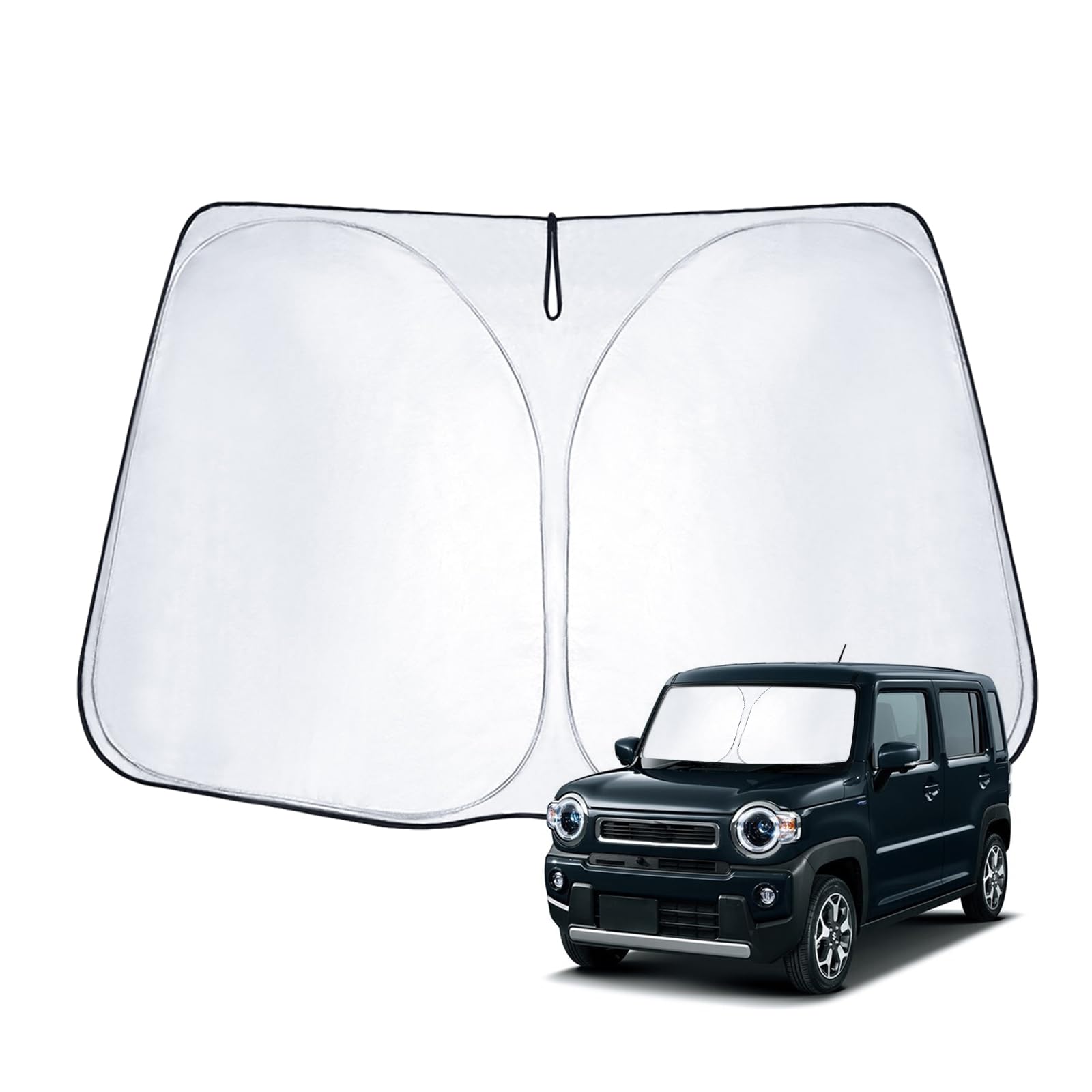 

ECOZEN Sunshade for Suzuki Hustler Car Compatible with Hustler MR52S and UV Light Heat Easy Foldable New Hustler Hustler 2 Custom Car Perfect for серебряный