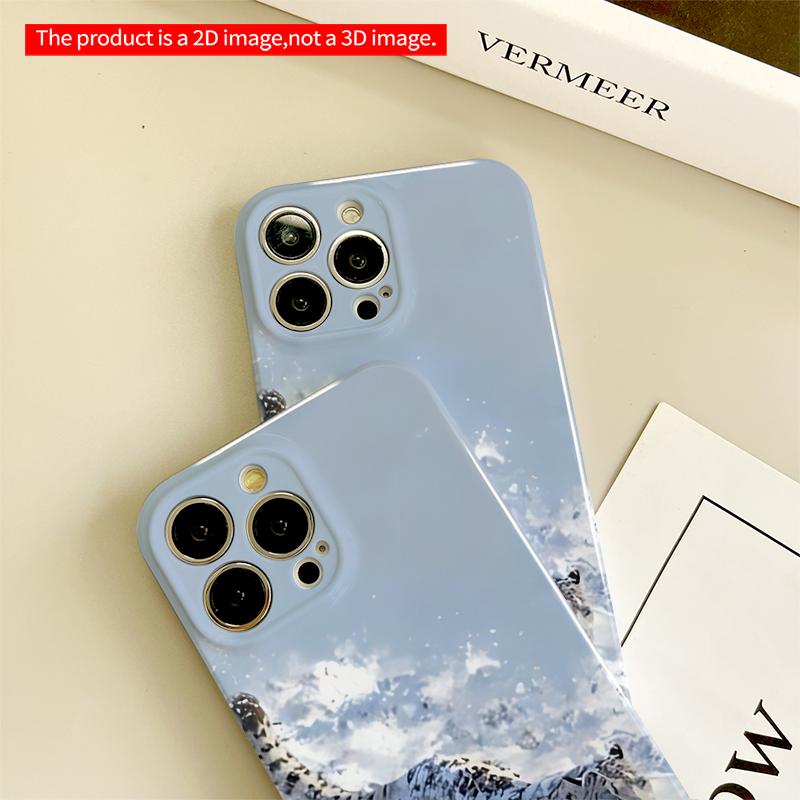 2DFlat Snow Leopard in Motion All inclusive film hard iPhone case, compatible with iPhone 18 Pro Max 17 16 15 14 13 12 11