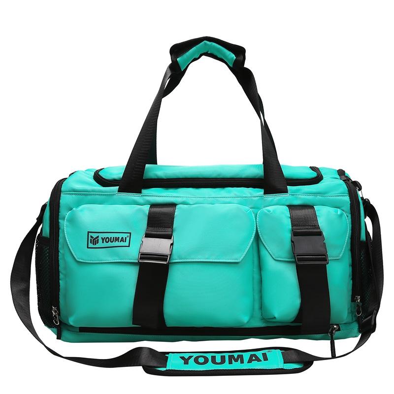 Men's and Women's Lightweight Travel Bags Large Capacity Pockets Hand Luggage Bag Dry and Wet Separation Training with Shoe Compartment Fitness Bag