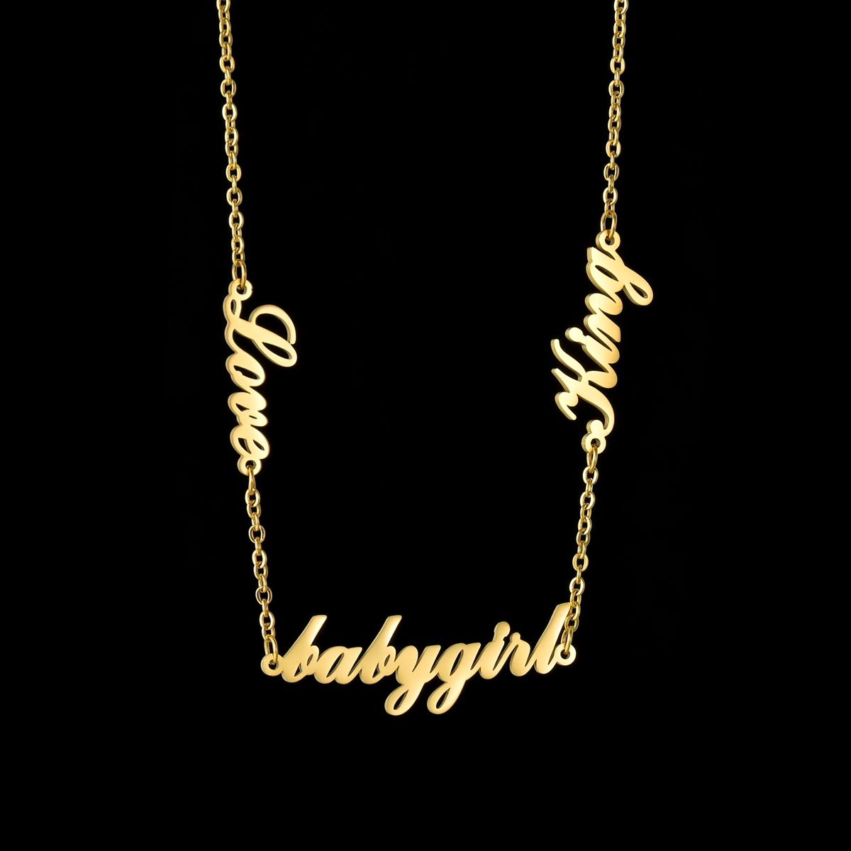 

Atoztide Personalized Custom Names Zircon 2 Layer Waist Chain for Women Stainless Steel Sexy Body Chain Birthday Jewerly Gift Silver Color