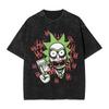 R-Rick and M-Morty Vintage Washed T-Shirt Men Polyester Clothing Kawaii Adventure Crewneck Short Sleeve