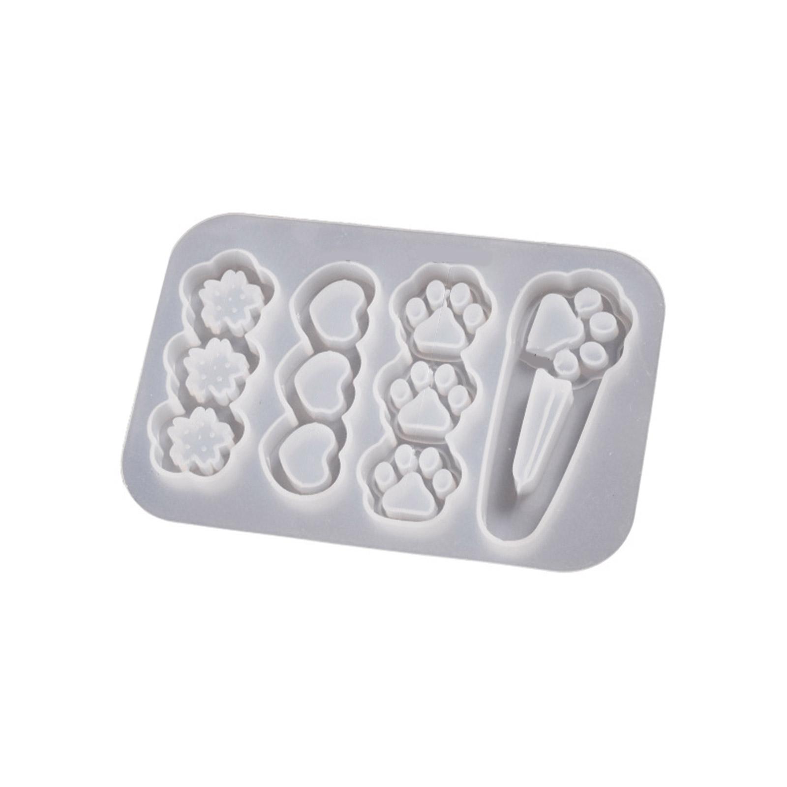 Silicone Resin Molds DIY Hair Pin Casting Mold Resin Casting Molds Hair Clip Silicone Molds Jewelry Mold for Epoxy Resin