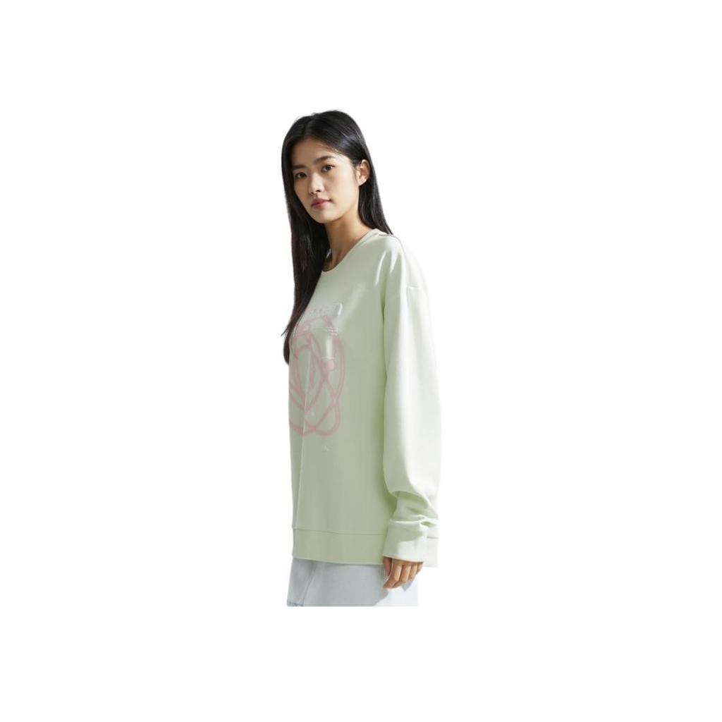 Calvin Klein Moletom Casual Fashion Estampa Espaço Gola Redonda Manga Longa Tops Femininos Verde-Claro J222490-LCE