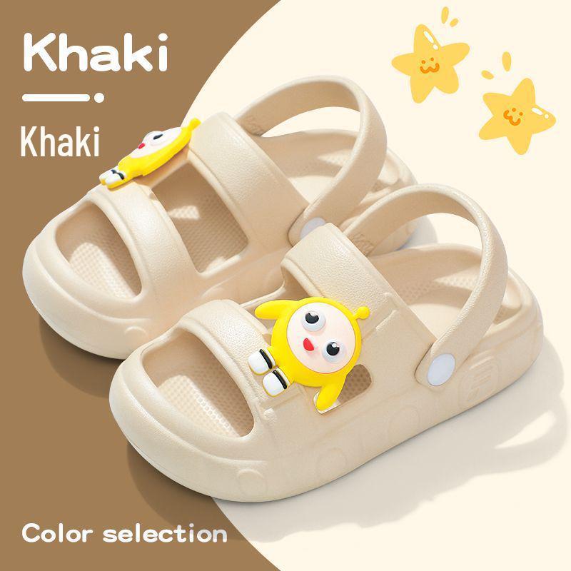 Children's Cartoon Summer Sandals: Non-slip, Squishy, Two-way Beach Shoes for Toddlers (Boys).