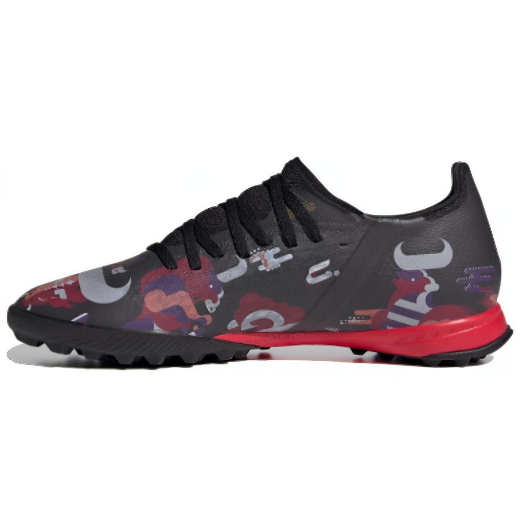 Adidas X Ghosted .3 Round Toe Comfortable TF (Rubber Studs) Non-Slip Durable Football Shoes Unisex Football Shoes Black Red G54893