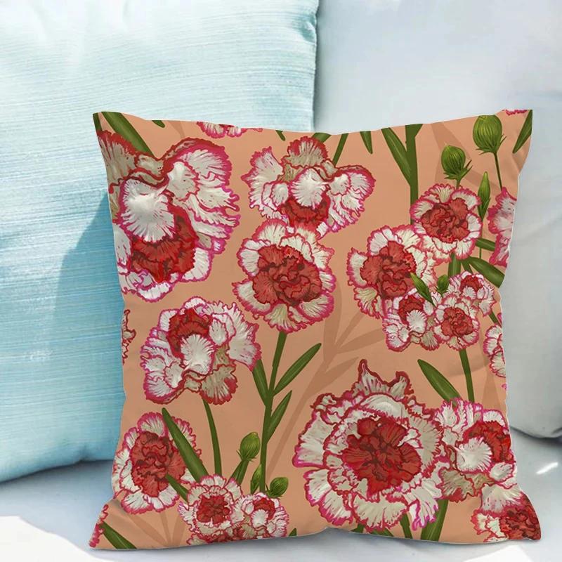 Flower Pillowcase 40x40 Double-sided Printing Cushion Cover 45 × 45 Bed Pillowcases for Pillows Children's Decorative Cushions