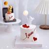 Romantic Light-Up Balloon Cake Decoration & Confession Bear Gift for Birthdays and Valentine's Day
