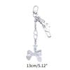 Modische Schleife Schlüsselanhänger Süß Cool Kreuz Perlen Schlüsselanhänger für Damen Tasche Schmuck