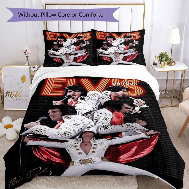Elvis Presley Bedding Set Suitable For Playroom Machine Washable Perfect Gift For Friends Family