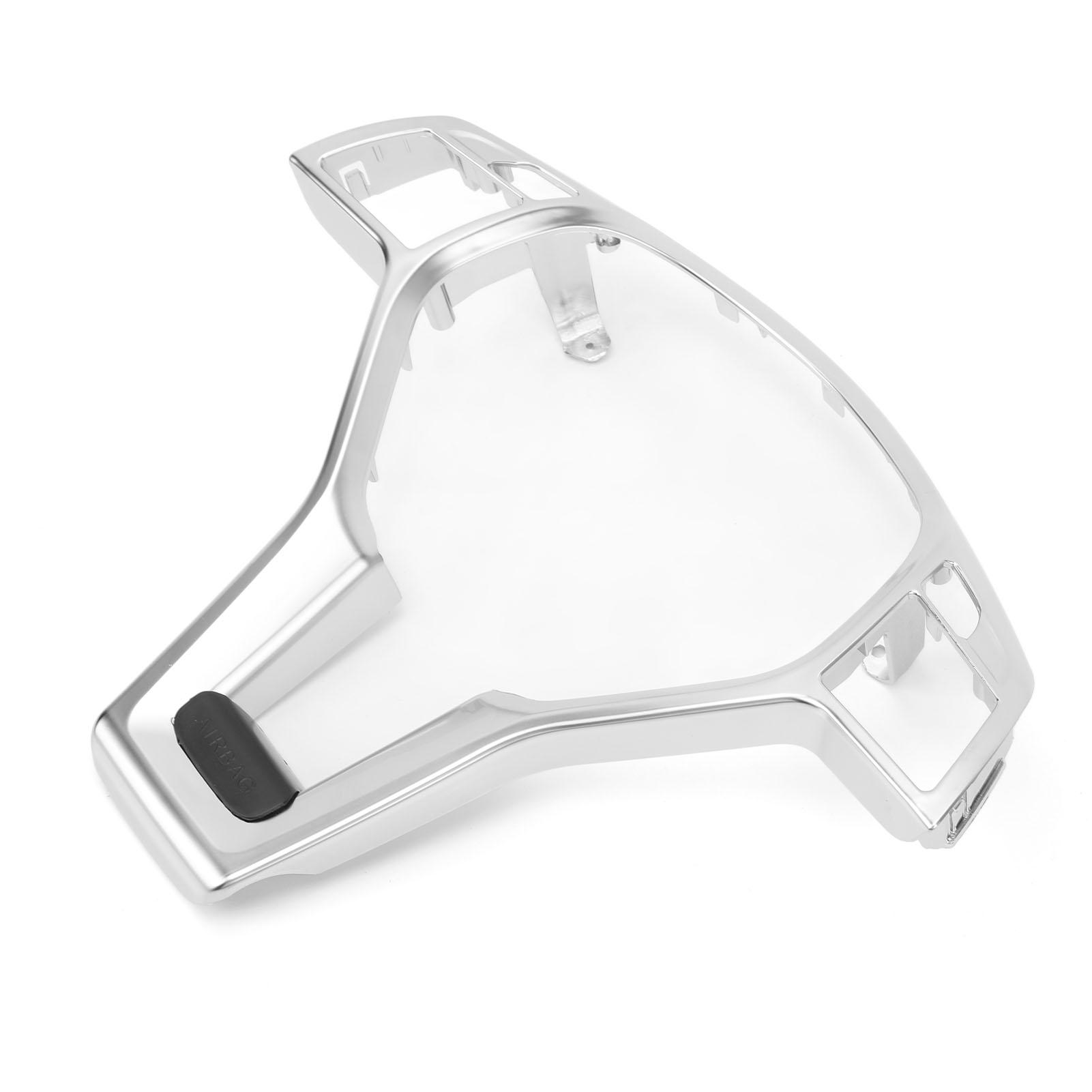 

Steering Wheel Trim Cover 0994640013 Wheel Decoration Panel Decal Sticker Replacement for Benz C‑CLASS E‑CLASS Silver Silver