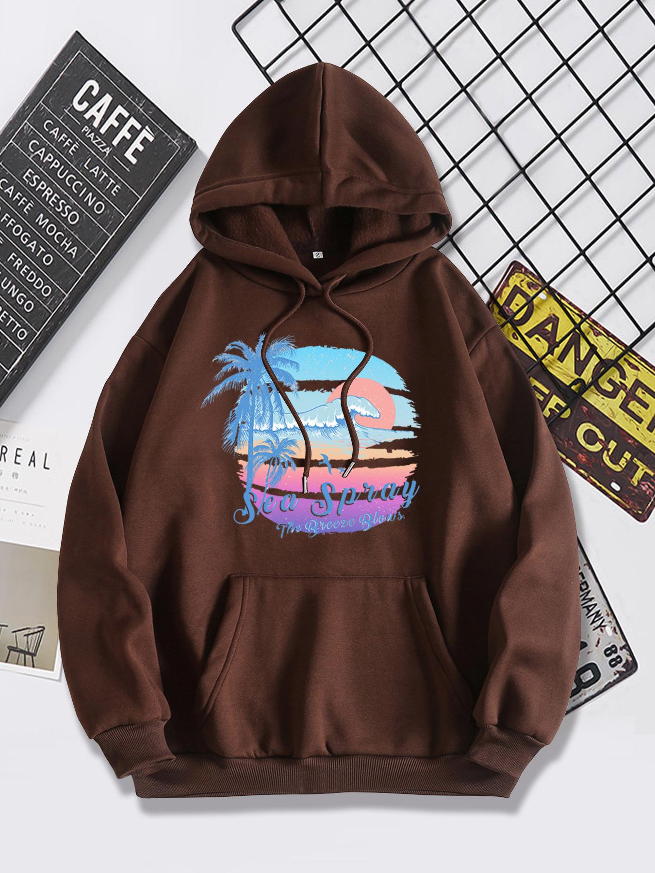 

Весенняя и осенняя женская одежда с рисунком, воротником сзади, флисовый свитер, дизайн для электронной коммерции, чувство универсальности 5XL