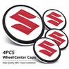 4 stk Suzuki 3D 56mm 60mm 65mm 68mm Bilfælgemblem Fælgcenterkapsel auto Fælg refit mærke Covers styling klistermærke tilbehør
