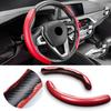 Carbon Fiber Car Steering Wheel Cover Non-slips Decoration For Porsche 911 718 Taycan Panamera Cayenne Macan Cayman Accessories