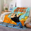 Johnny Bravo Theme Printed Blanket - Perfect for Couch, Bed, Travel & Outdoor Use | Machine Washable, Cozy & Durable.