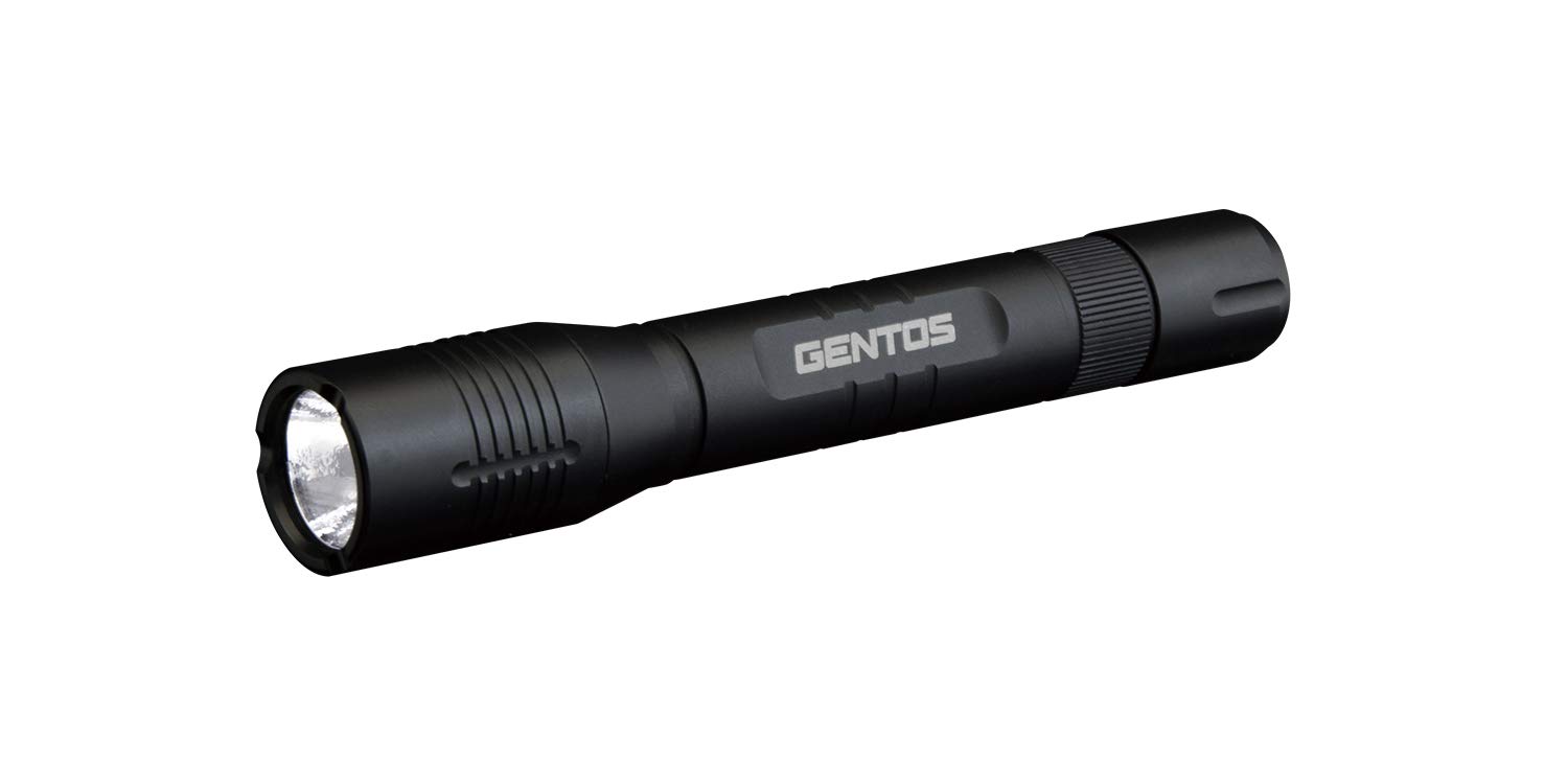 

GENTOS LED Flashlight Lumens 7 Hours of Operation Dustproof and Uses Two AA ANSI Standard DM-132B [140 / / Water-Resistant] Batteries, чёрный