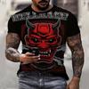 3D Printing T-Shirt Demon Weird Top Street Men's T-Shirt Skull O Neck Fashion Men's Top Short Sleeve Summer Men T-Shirt