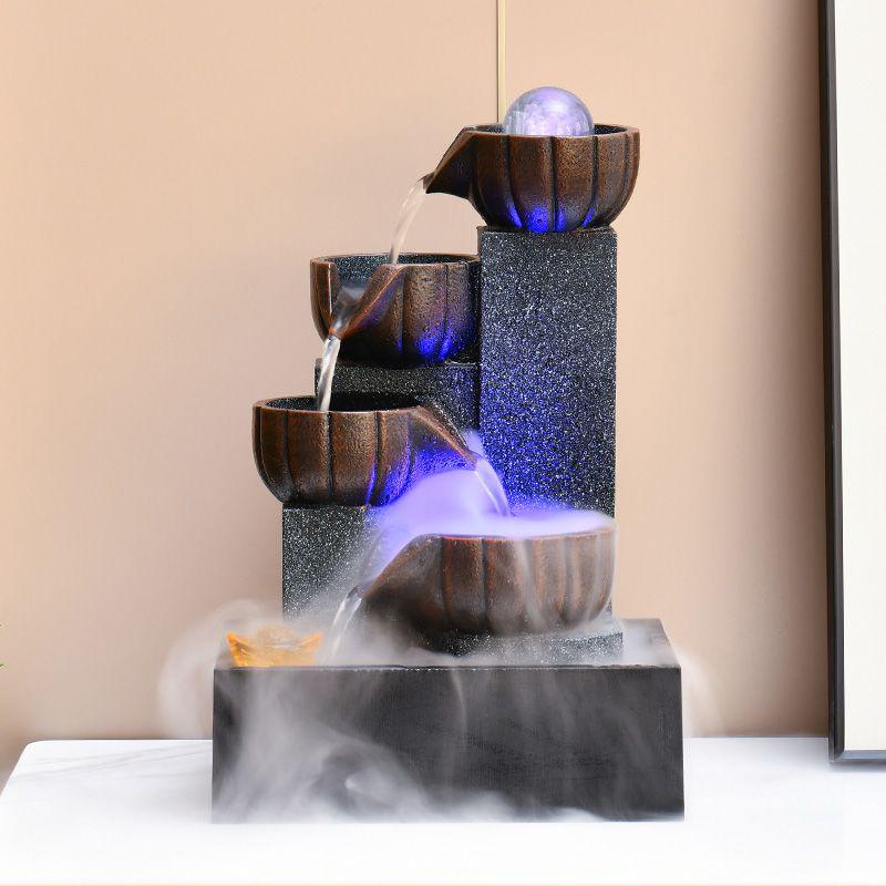 Popular Resin Water Feature: Small Zen Desktop Fountain for Wealth and Tranquility