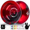 MAGICYOYO N11 Professional Non-Reactive Yo-Yo & Responsive Yo-Yo for Kids Ages 8-12+, Alloy Aluminum Yo-Yo, Includes 1 Yo-Yo Bag, 1 Glove, 12 Strings,